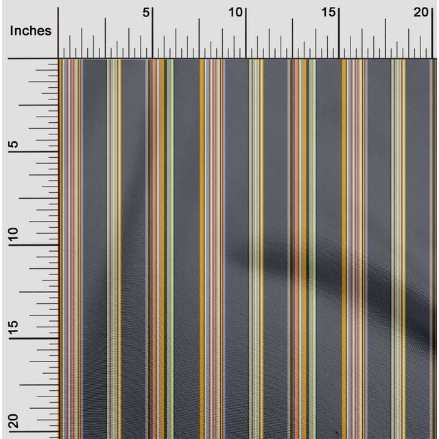 oneOone Viscose Jersey Fabric Multicolor Stripe Printed Craft Fabric BTY 60 Inch Wide