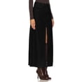 thumbnail image 4 of High Waist Women Solid Split Long Skirt, 4 of 4