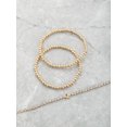 thumbnail image 3 of Time and Tru Goldtone and Crystal Beaded Stretch Bracelets, 3 Pieces, Initial Letter T, 3 of 4