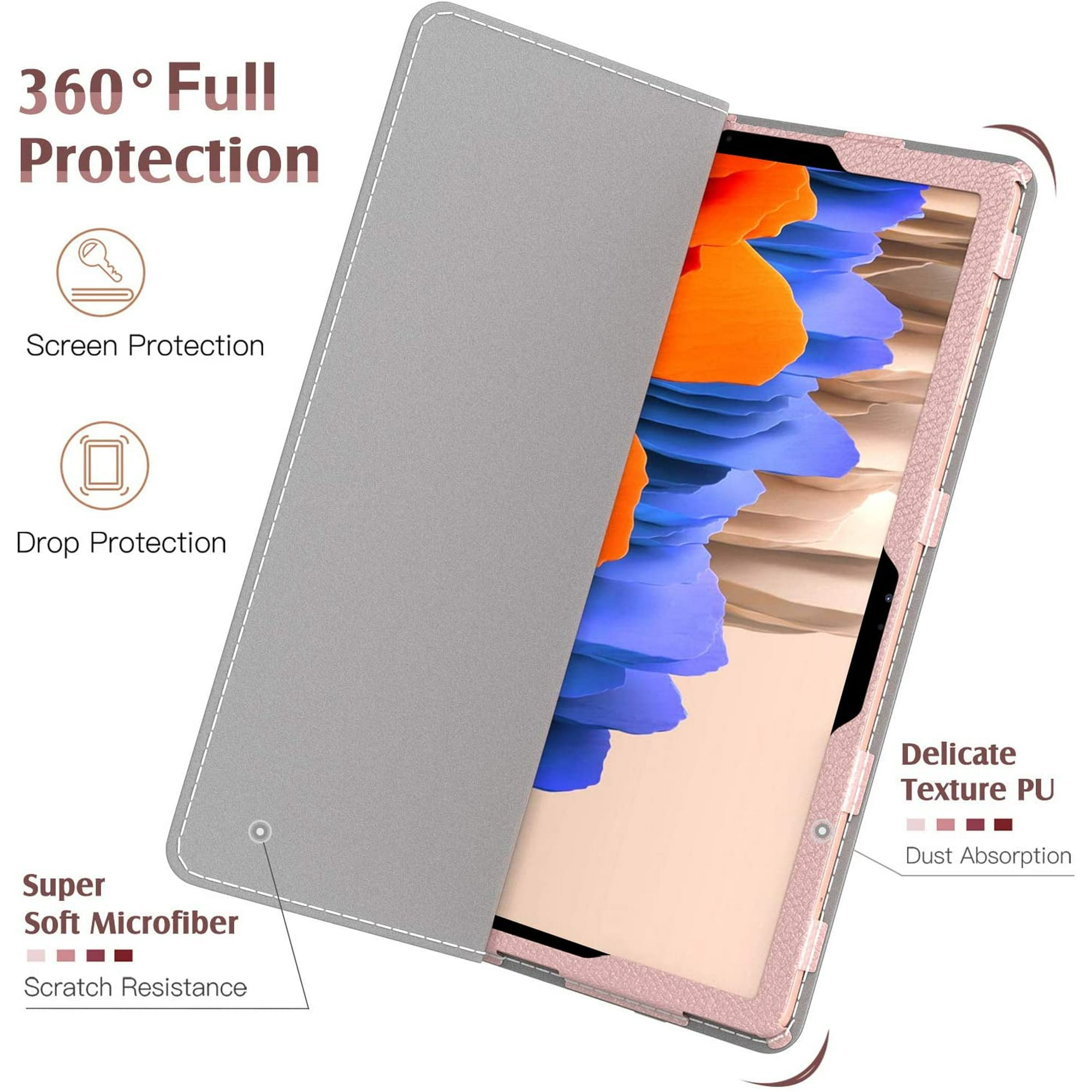 TiMOVO Case for All-New Samsung Galaxy Tab S7 Plus 12.4 Inch Tablet  (SM-T970/T975/T976), Premium PU Leather Folding
