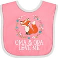 thumbnail image 3 of Inktastic Oma and Opa Love Me Girls Cute Fox Girls Baby Bib, 3 of 4