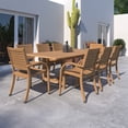 thumbnail image 2 of Urban Elements Petro 9-Piece Solid Teak 100% FSC Extendable Patio Dining Set, 2 of 13
