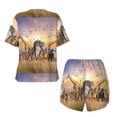 thumbnail image 6 of Wukai Wildlife Protection Women's Pajama Set,Short-Sleeve Top and Shorts with Elastic Waistband and Pockets for Loungewear, Yoga, and Casual Wear-3X-Large, 6 of 8