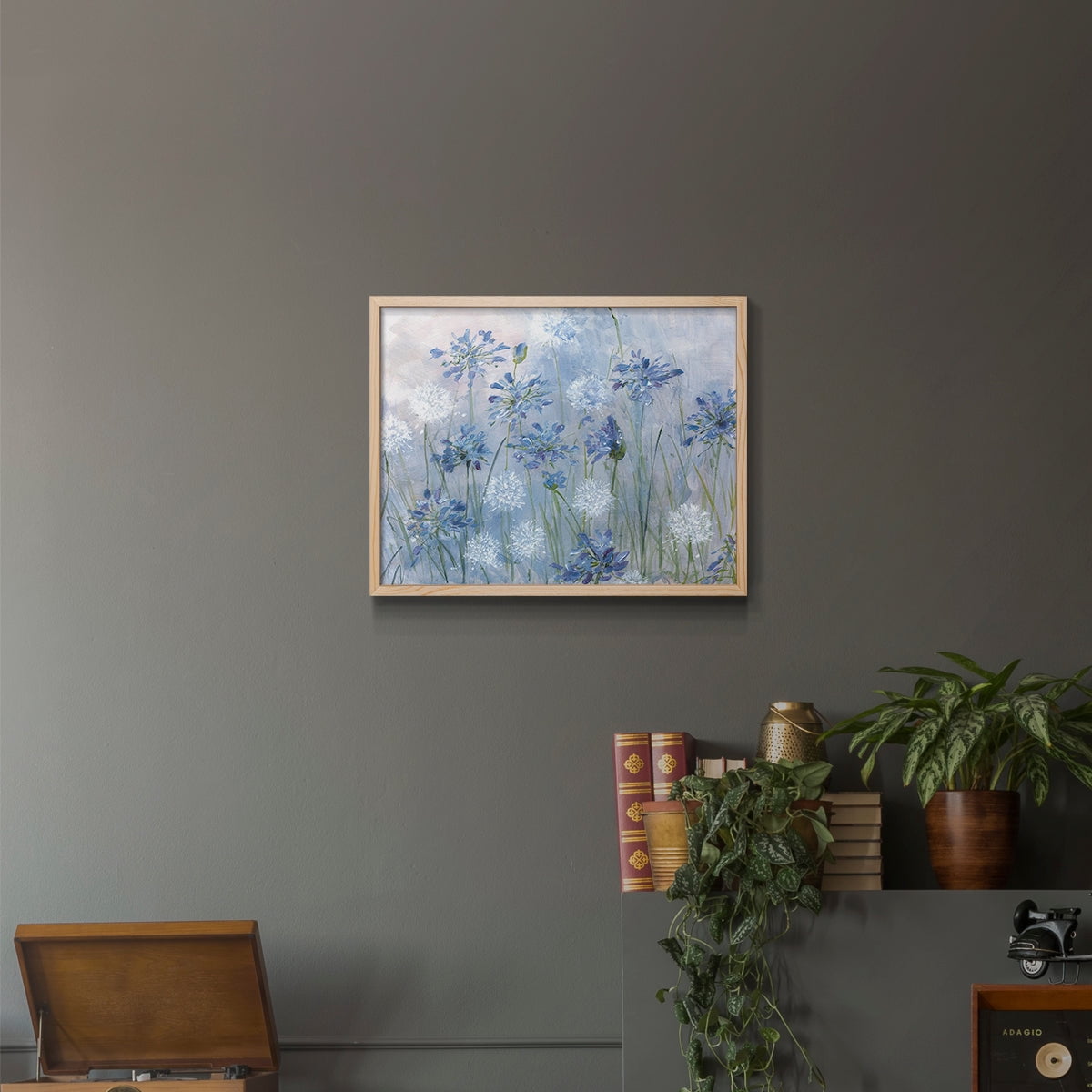 Dandelion and Agapanthus by Sally Swatland - Restickable Framed Giclée Print