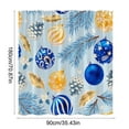 thumbnail image 3 of Christmas Ball Shower Curtain, Waterproof Polyester Fabric Bathroom Curtain with 12 Hooks, Holiday Theme Decor for Bath Tub(Blue-B), 3 of 5