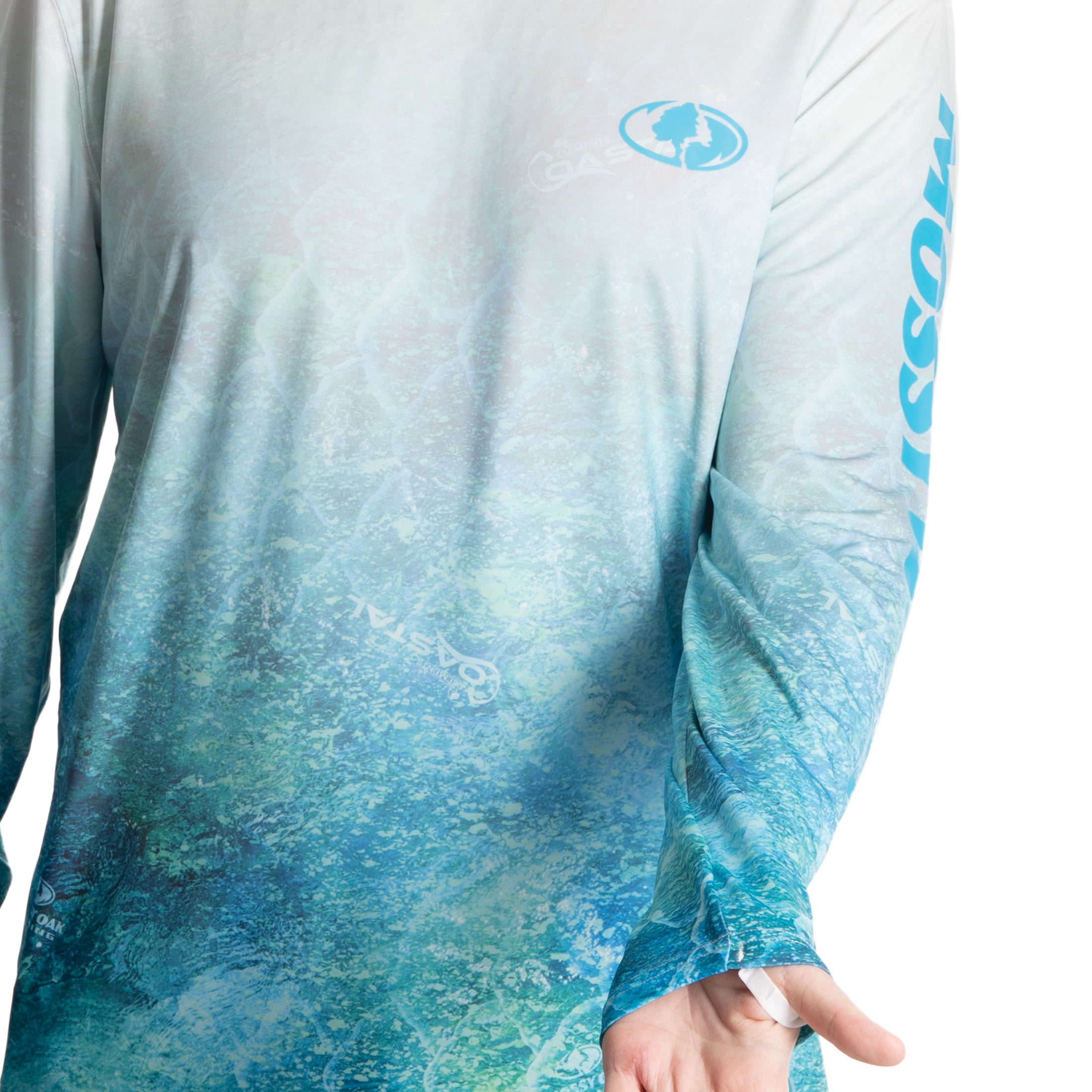 Mossy Oak Men's 3XL Long Sleeve Performance Fishing Hoodie White