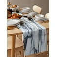 thumbnail image 6 of Marble Grey White Table Runner Cotton Linen 72 Inch Holiday Dresser Scarves, Abstract Modern Geometric Printed Tablerunner for Kitchen Coffee Dining Bedroom Living Room Dinner Scarf Décor 13''x72'', 6 of 9