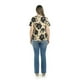 thumbnail image 3 of Blusa corte A Roman Fashion /Tallas Extras, 1710 (Beige flor negra) negro 36, 3 of 4