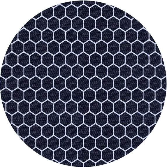 Ahgly Company Indoor Round Patterned Very Peri Purple Area Rugs, 6' Round