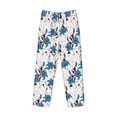 thumbnail image 6 of Uemuo Lilies Flowers Pattern Men's Wide Leg Palazzo Lounge Pants with Pockets Light Weight Loose Comfy Casual Pajama Pants-Small, 6 of 9
