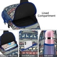 thumbnail image 4 of Sling Backpack,Multicolor Christmas Pattern Sling Bag with Water Bottle Holder,Waterproof Sling Bag for Men/Women with Headphone Jack for Hiking,Travel, 4 of 6