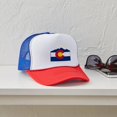 thumbnail image 4 of CafePress - Colorado Mountain Flag - Trucker Hat - Polyester Foam Front and Nylon Mesh Weave Back, 4 of 10