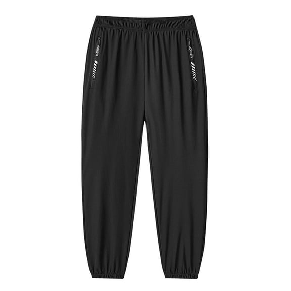 Liyamei Lightweight Children's Pants With Zipper Pockets Sports Trousers Comfortable Breathable Outdoor Wear Girls Sweatpants Size Black 7-8 Years