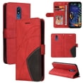 thumbnail image 1 of Étui pour LG K40 Portefeuille en Cuir Flip Folio Support Vue Couverture - Rouge, 1 of 5