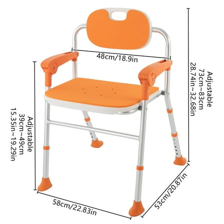 Foldable Shower Chair Shower Seat Folding Bath Chair Heavy Duty