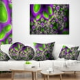 thumbnail image 4 of Designart Green Purple Exotic Pattern - Abstract Throw Pillow - 12x20, 4 of 5