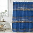 thumbnail image 4 of Blue Wooden Grain Bathroom Shower Curtains with 12 Hooks Polyester Waterproof Shower Curtain for Stalls and Bathtubs Farmhouse Mottled Planks Country Decorative Bathroom Privacy Curtain 36x72 Inches, 4 of 9