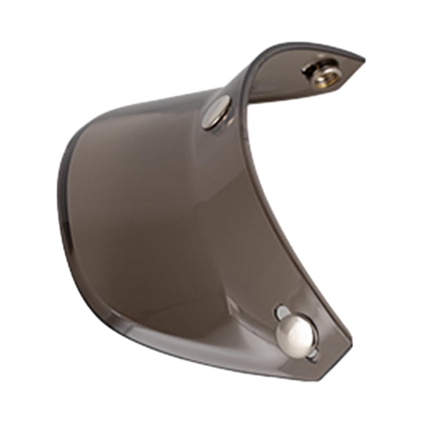 Visera para casco de motocicleta con 3 broches, estilo retro, abierta, para sol Café