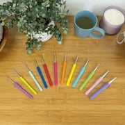 Hello Hobby Ergonomic Crochet Hooks, Sizes B-N, 12-Piece Set