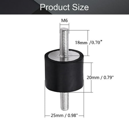 

Rubber Vibration Isolator Mount Male Anti M3 M5 M6 Car Bobbin Isolator Damperm