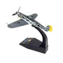 JIAHAOO BF109 WW2 Alloy Military Fighter Aircraft Model 1/72 Scale Plane Aviation Collectible Souvenir Display Stand