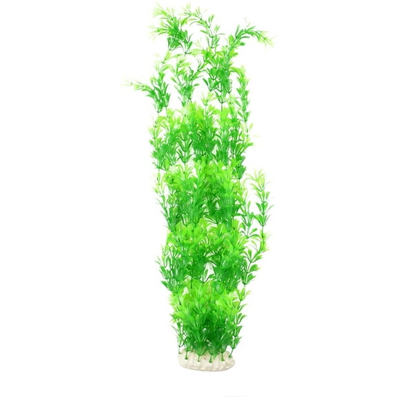 CNZ Aquarium Decor Fish Tank Decoration Ornament Artificial Plastic Plant Green, 23-inch Tall