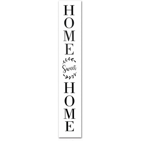 Rustic Inspirational Farmhouse Home Sweet Home Sign, Front Door Porch Entryway Vertical Welcome Sign,Porch Home Sweet Home Sign for Front Door Farmhouse Home Decor Wood Sign 6x16 Inch