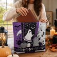thumbnail image 4 of Halloween Tote Bag, Quilted Tote Bag, Trick Or Treat Shoulder Handbag, Large Capacity For Women, Teen Girls And Holiday Events, 4 of 5