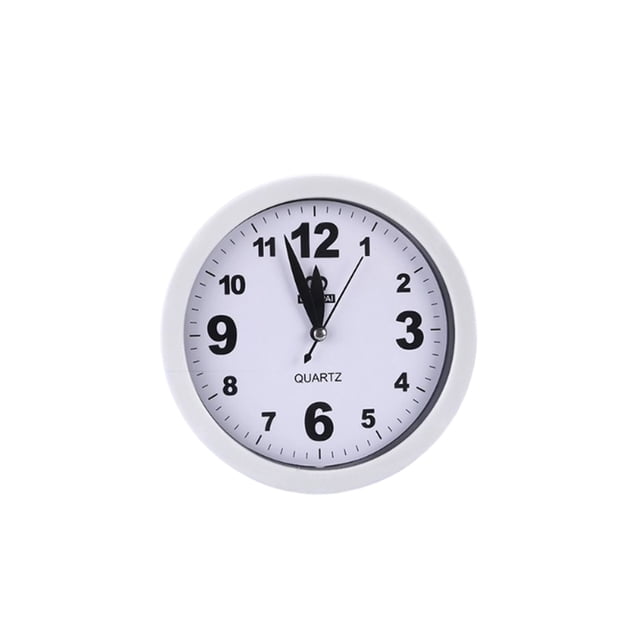 Cateissary Reloj de pared silencioso de 2 uds., perilla de ajuste resistente al desgaste, reloj de alta definición duradero para el Decoración del hogar Blanco