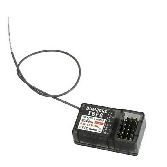 1 x Car/Boat/Tank 2.4 Receiver with Gyroscope for RC X6 DumboRC X6FG Transmitter Remote Controller