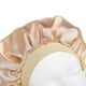 thumbnail image 5 of Gorro de dormir largo de satén con banda elástica, cómodo gorro de noche para cabello largo. Rosa, 5 of 9