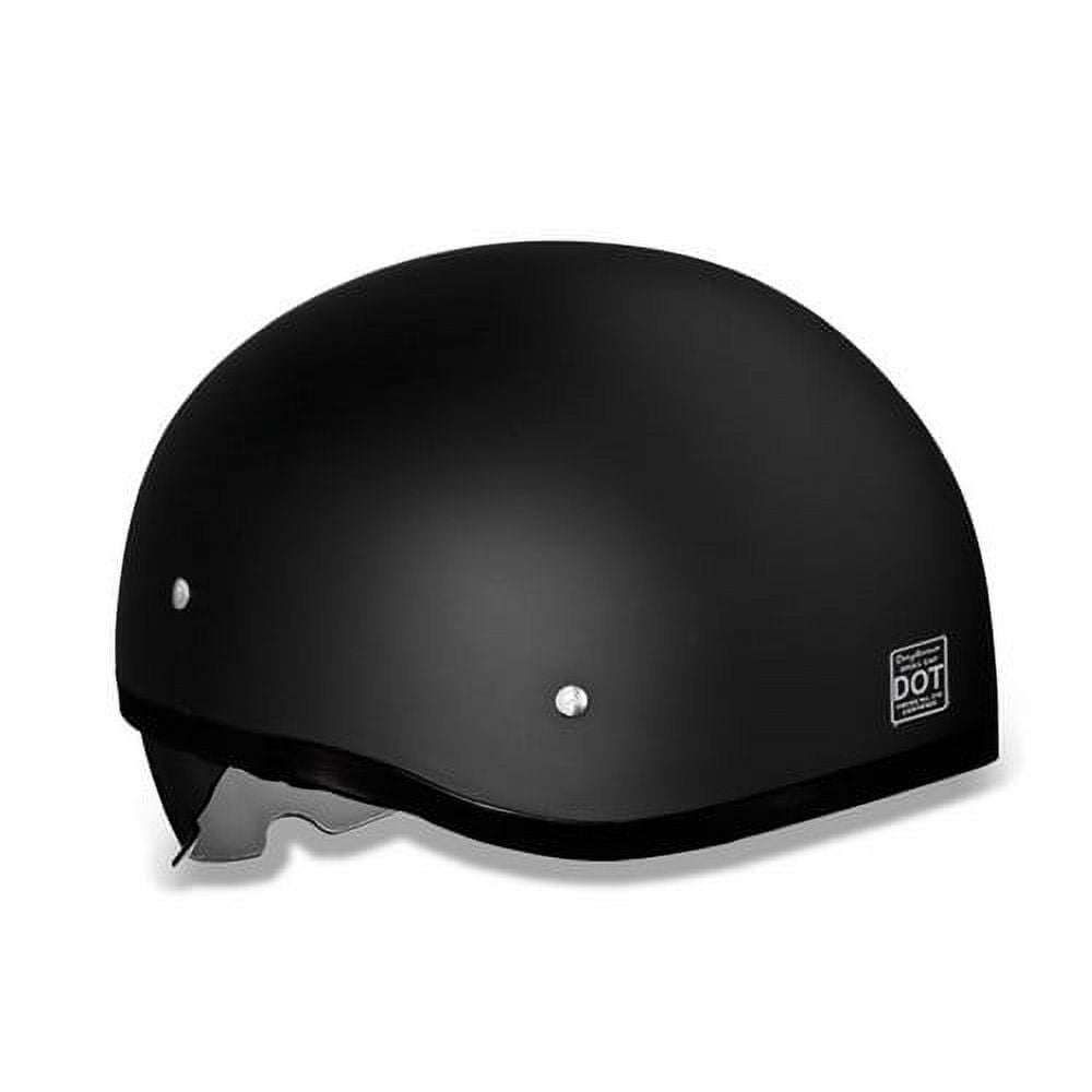 Daytona DS8 Half Shell With Inner Visor Motorcycle Helmet Dull/Gloss Black Sizes