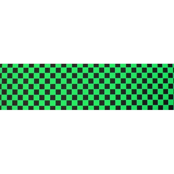 4.5x15in SCOOTER GRIPTAPE Checker Black/Green Pro Grip Tape by Black Diamond
