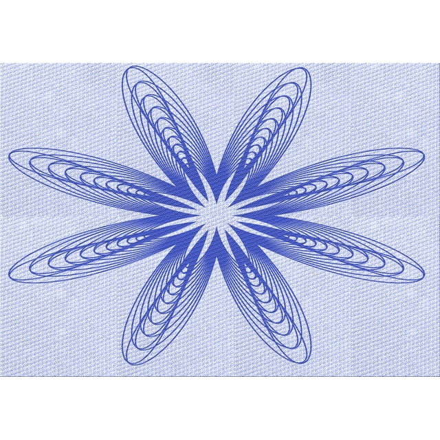 Ahgly Company Machine Washable Indoor Rectangle Transitional Lavender Blue Area Rugs, 7' x 9'