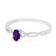 thumbnail image 3 of 10k White Gold Oval Amethyst Ring, 3 of 6
