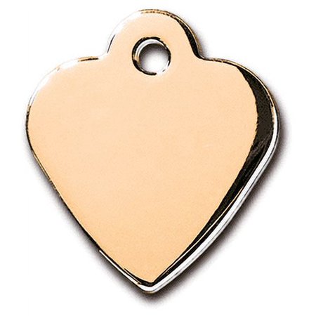 UPC: 0736511461848 | Quick-Tag Gold Heart Personalized Engraved Pet ID Tag  Small