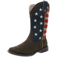 thumbnail image 4 of Roper Boys American Patriotic Square Toe Cowboy   Mid Calf Boots, 4 of 12
