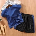 thumbnail image 3 of WMTBSRSW Size 7-14 Years Boys Summer Outfits Set Kids Quick Dry Athletic Short Sets 2 Piece Sports Sets with Short Sleeve Top T-Shirt & Shorts, 3 of 4