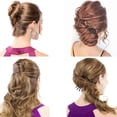 thumbnail image 5 of 6 Piece Metal Hair Side Combs & Forks, U Shape for Vintage Updo Bun Hairstyles, Hair Accessories (Black-4 Teeth), 5 of 12