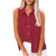 thumbnail image 1 of Vestidos Casuales Para Mujer, Blusas De Mujer De Moda Camisa de verano para mujer, de moda, de color liso, sin mangas, con bolsillos y botones., 1 of 6