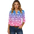 thumbnail image 6 of larppty 3/4 Length Sleeve Womens Christmas Tops Casual Loose Comfort Festival Holiday Party Shirts 2025 (Purple, XL), 6 of 6