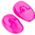 thumbnail image 1 of Protectores de oídos de silicona impermeables para tinte de cabello, reutilizables, color rosa., 1 of 5