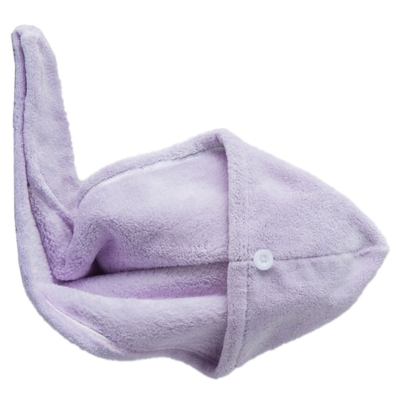 HOOWIFFY Super Absorbent Hair Towel Cover For Drying Hair Purple 1Pcs