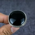 thumbnail image 2 of Black Onyx Oval Ring in 925 Sterling Silver – Handmade Vintage Statement Jewelry, 2 of 2