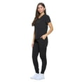 thumbnail image 2 of ACTIVE UNIFORMS Womens Essential Cool Stretch Jogger Scrub Set (Black, Small), 2 of 6