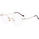 thumbnail image 1 of Gafas de sol con forma de corazón para mujer, sin montura, con montura metálica fina y protección UV400, 1 of 5