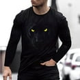 thumbnail image 2 of Chandail à Manches Longues pour Hommes Mode Décontractée Col Rond Chandail à Enfiler Imprimé T-Shirt à Manches Longues Blouse, 2 of 9