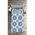 thumbnail image 2 of Ambesonne Paisley Quilted Coverlet 2 Pcs, Vintage French Blue, Twin Size, Blue White, 2 of 2