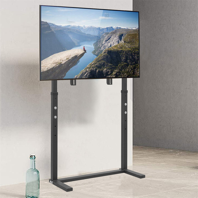 Wisfor 32-100" TV Floor Stand Portable LED LCD HD Flat TV Mount Bracket, Height Adjustable