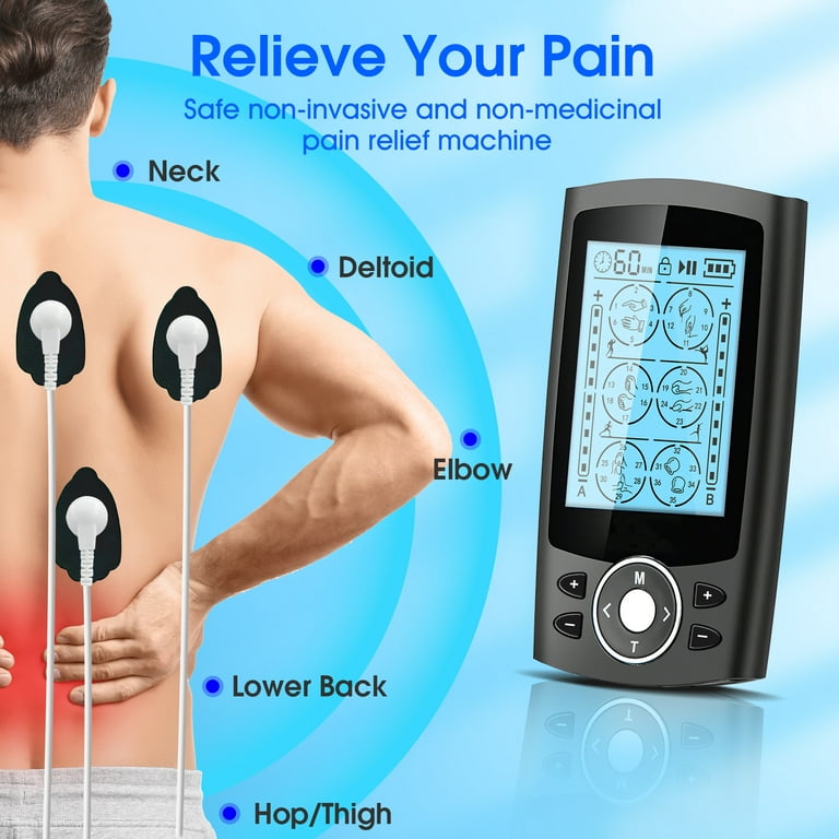  TechCare Mini Tens Unit Machine 10 Massage Modes Rechargeable  Muscle Stimulator : Health & Household